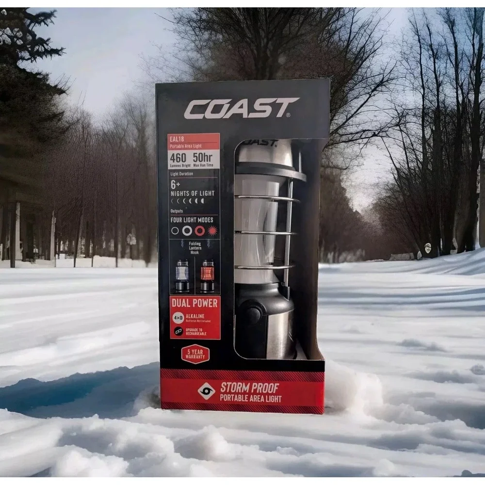 Coast‎ EAL18 Area Light Storm Proof Lantern 460 Lumens Dual Power Portable NEW